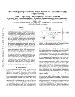 RLGNet: Repeating-Local-Global History Network for Temporal Knowledge
  Graph Reasoning