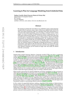 Learning to Plan for Language Modeling from Unlabeled Data