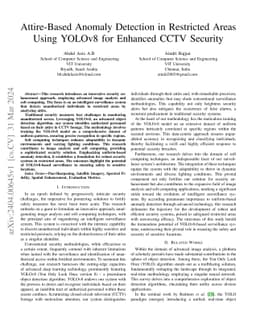Attire-Based Anomaly Detection in Restricted Areas Using YOLOv8 for
  Enhanced CCTV Security