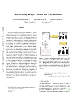 Weak-to-Strong 3D Object Detection with X-Ray Distillation