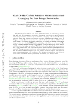 GAMA-IR: Global Additive Multidimensional Averaging for Fast Image
  Restoration