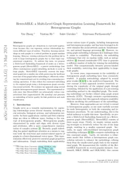 HeteroMILE: a Multi-Level Graph Representation Learning Framework for
  Heterogeneous Graphs