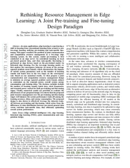 Rethinking Resource Management in Edge Learning: A Joint Pre-training
  and Fine-tuning Design Paradigm