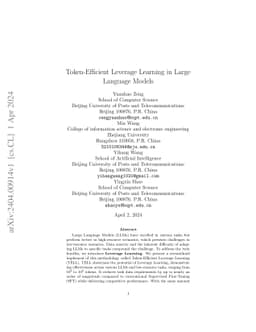 Token-Efficient Leverage Learning in Large Language Models