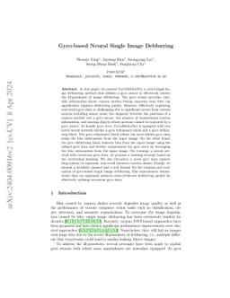Gyro-based Neural Single Image Deblurring