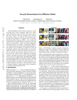 Towards Memorization-Free Diffusion Models
