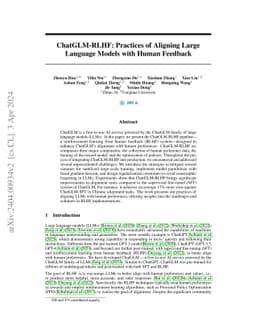 ChatGLM-RLHF: Practices of Aligning Large Language Models with Human
  Feedback