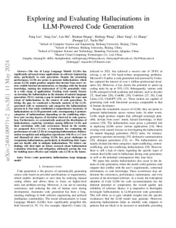 Exploring and Evaluating Hallucinations in LLM-Powered Code Generation