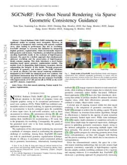 SGCNeRF: Few-Shot Neural Rendering via Sparse Geometric Consistency
  Guidance