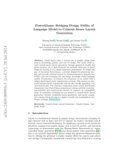 PosterLlama: Bridging Design Ability of Langauge Model to Contents-Aware
  Layout Generation