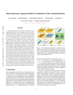 Harnessing Large Language Models for Training-free Video Anomaly
  Detection