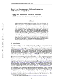 PairEval: Open-domain Dialogue Evaluation with Pairwise Comparison