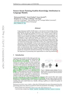 Source-Aware Training Enables Knowledge Attribution in Language Models