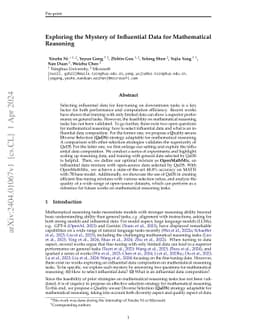 Exploring the Mystery of Influential Data for Mathematical Reasoning