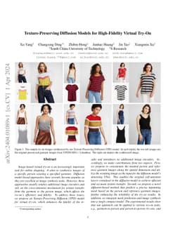 Texture-Preserving Diffusion Models for High-Fidelity Virtual Try-On