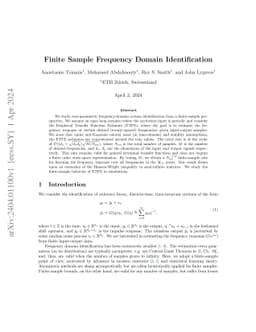 Finite Sample Frequency Domain Identification