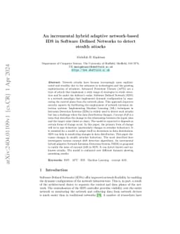 An incremental hybrid adaptive network-based IDS in Software Defined
  Networks to detect stealth attacks
