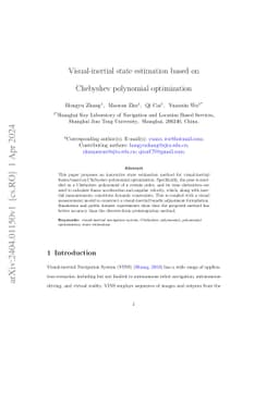 Visual-inertial state estimation based on Chebyshev polynomial
  optimization