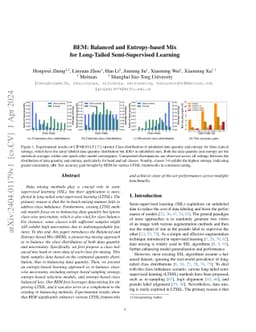 BEM: Balanced and Entropy-based Mix for Long-Tailed Semi-Supervised
  Learning