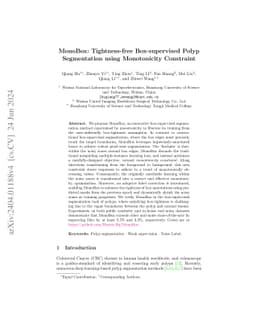 MonoBox: Tightness-free Box-supervised Polyp Segmentation using
  Monotonicity Constraint