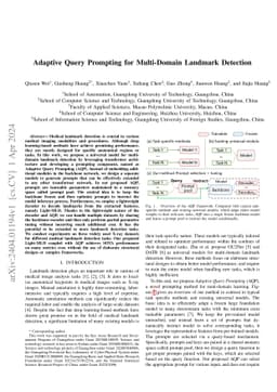 Adaptive Query Prompting for Multi-Domain Landmark Detection