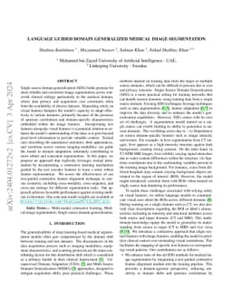 Language Guided Domain Generalized Medical Image Segmentation