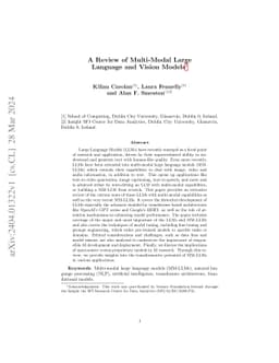 A Review of Multi-Modal Large Language and Vision Models