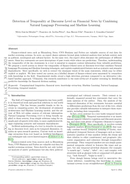 Detection of Temporality at Discourse Level on Financial News by
  Combining Natural Language Processing and Machine Learning