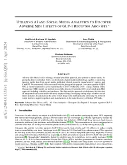 Utilizing AI and Social Media Analytics to Discover Adverse Side Effects
  of GLP-1 Receptor Agonists