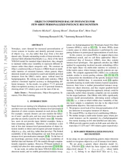 Object-conditioned Bag of Instances for Few-Shot Personalized Instance
  Recognition