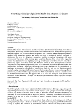 Towards a potential paradigm shift in health data collection and
  analysis