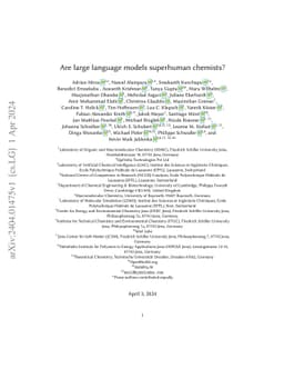 Are large language models superhuman chemists?