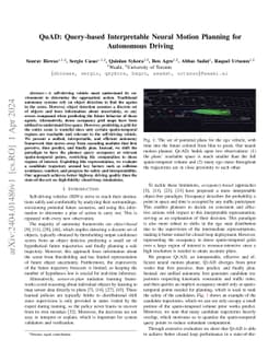 QuAD: Query-based Interpretable Neural Motion Planning for Autonomous
  Driving