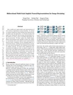 Bidirectional Multi-Scale Implicit Neural Representations for Image
  Deraining