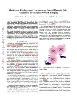 Safety-Aware Multi-Agent Learning for Dynamic Network Bridging