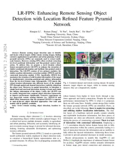 LR-FPN: Enhancing Remote Sensing Object Detection with Location Refined
  Feature Pyramid Network