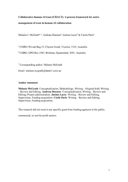 Collaborative human-AI trust (CHAI-T): A process framework for active
  management of trust in human-AI collaboration