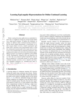 Learning Equi-angular Representations for Online Continual Learning