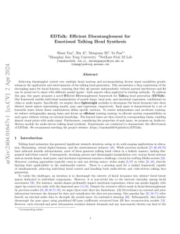 EDTalk: Efficient Disentanglement for Emotional Talking Head Synthesis