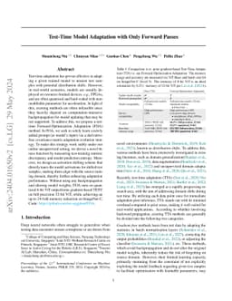 Test-Time Model Adaptation with Only Forward Passes