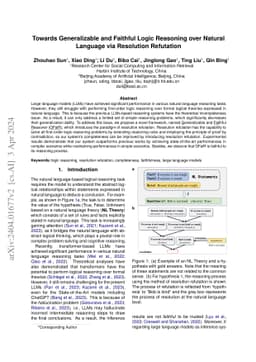 Towards Generalizable and Faithful Logic Reasoning over Natural Language
  via Resolution Refutation
