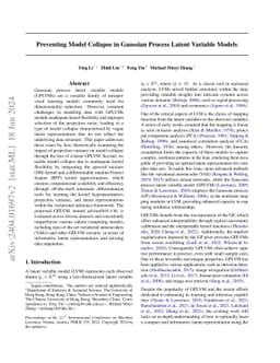 Preventing Model Collapse in Gaussian Process Latent Variable Models