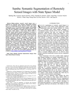 Samba: Semantic Segmentation of Remotely Sensed Images with State Space
  Model
