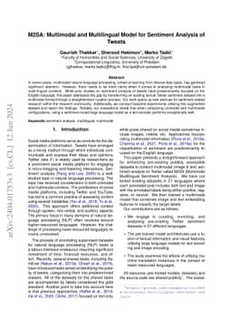 M2SA: Multimodal and Multilingual Model for Sentiment Analysis of Tweets