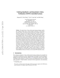 Unifying Qualitative and Quantitative Safety Verification of
  DNN-Controlled Systems
