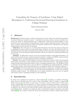 Unmasking the Nuances of Loneliness: Using Digital Biomarkers to
  Understand Social and Emotional Loneliness in College Students
