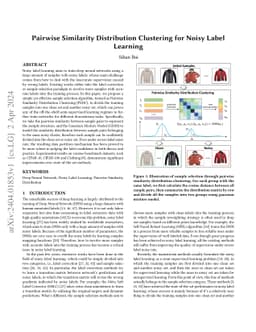 Pairwise Similarity Distribution Clustering for Noisy Label Learning