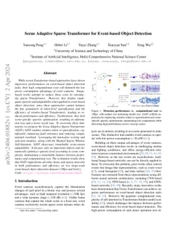 Scene Adaptive Sparse Transformer for Event-based Object Detection
