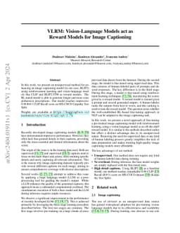 VLRM: Vision-Language Models act as Reward Models for Image Captioning