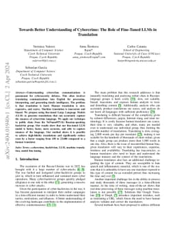 Towards Better Understanding of Cybercrime: The Role of Fine-Tuned LLMs
  in Translation